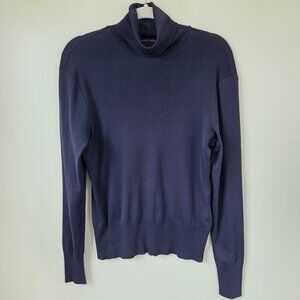 Ralph Lauren Black Label Women's Navy Cotton Turtleneck Size XL